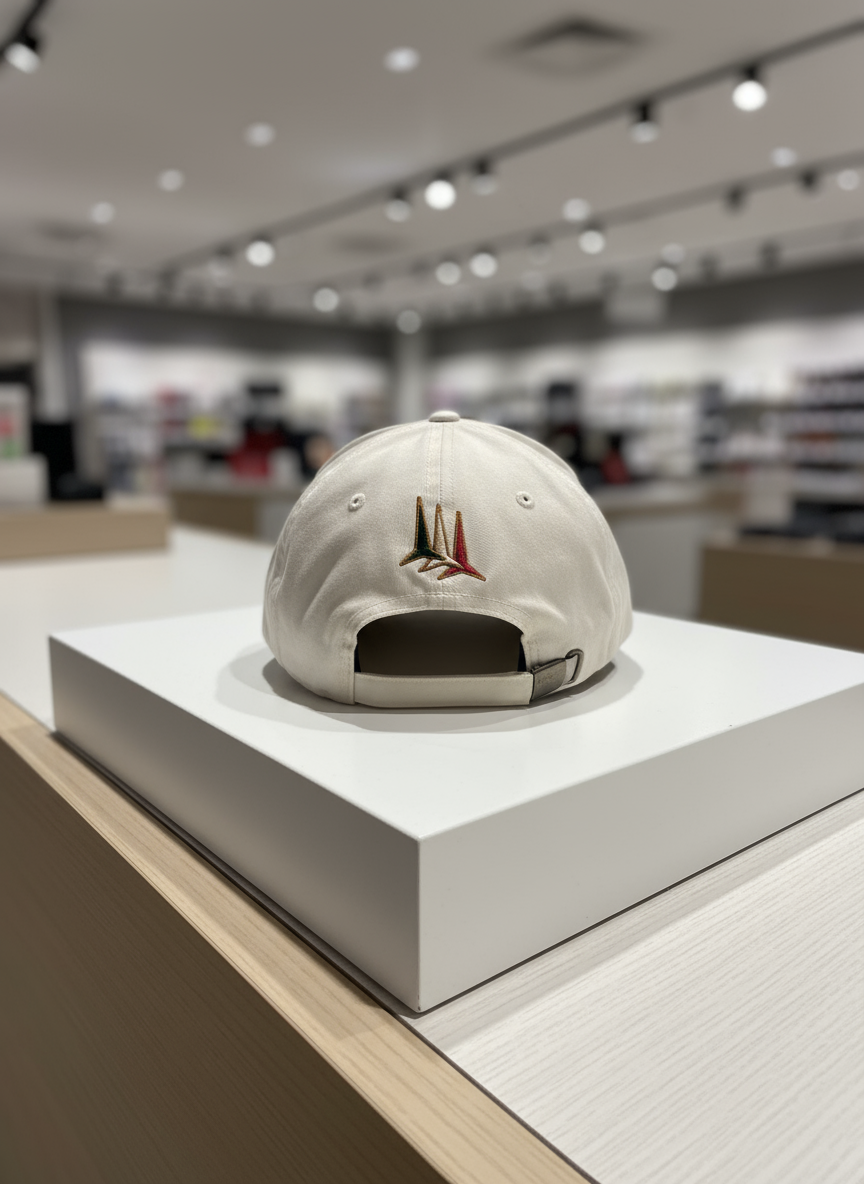 Cappellino MB-339 beige banco negozio vista posteriore