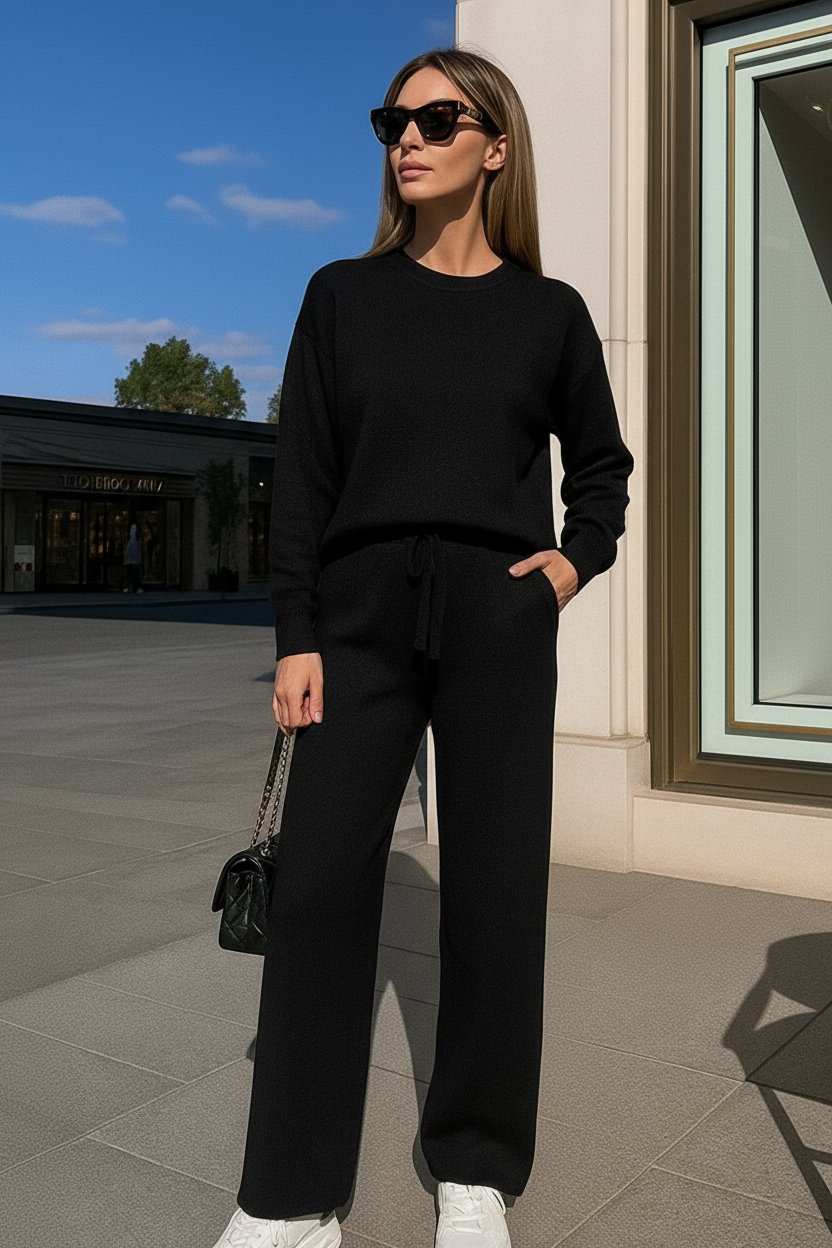 Completo in maglia nero