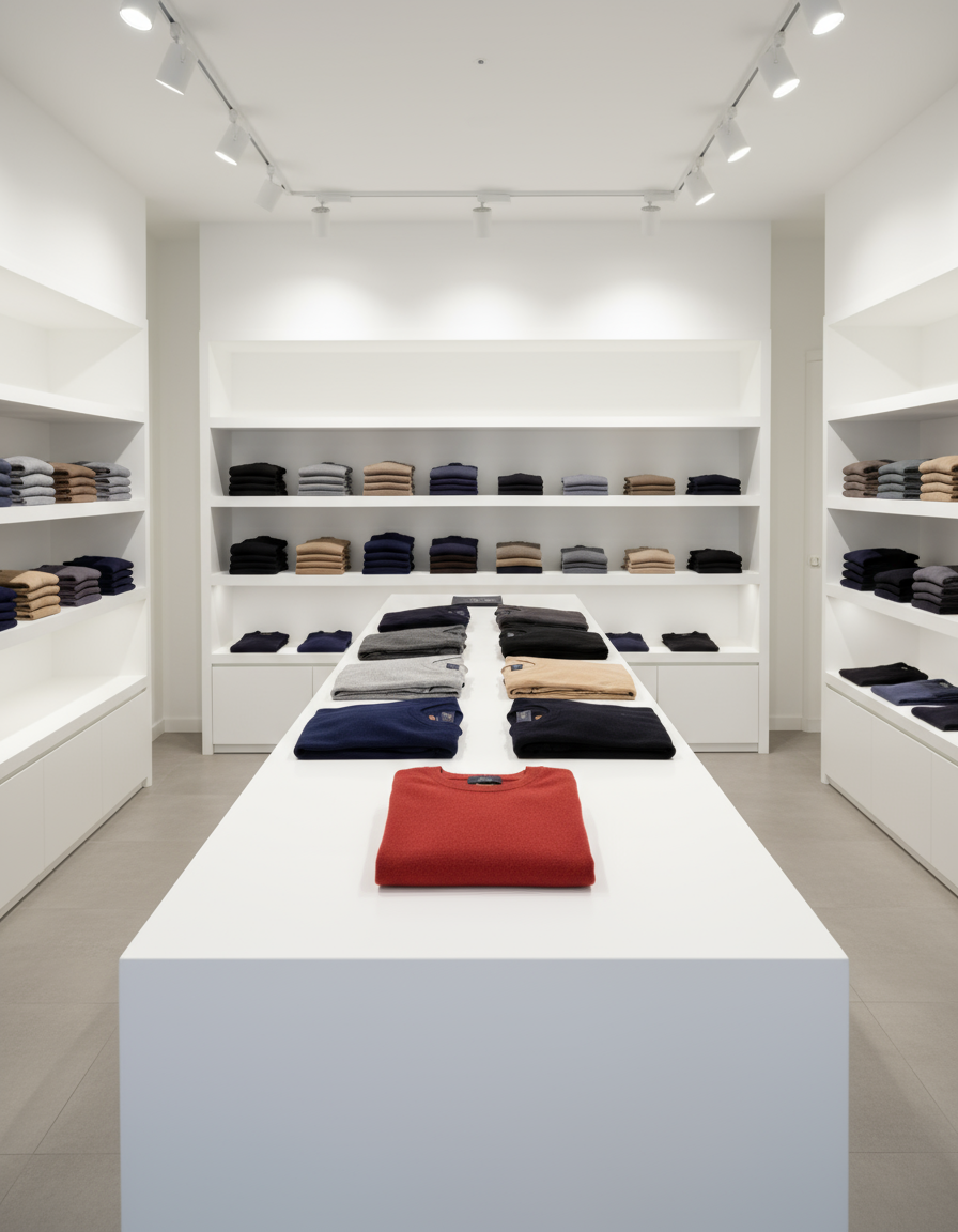 Esposizione negozio Lanè con collezione