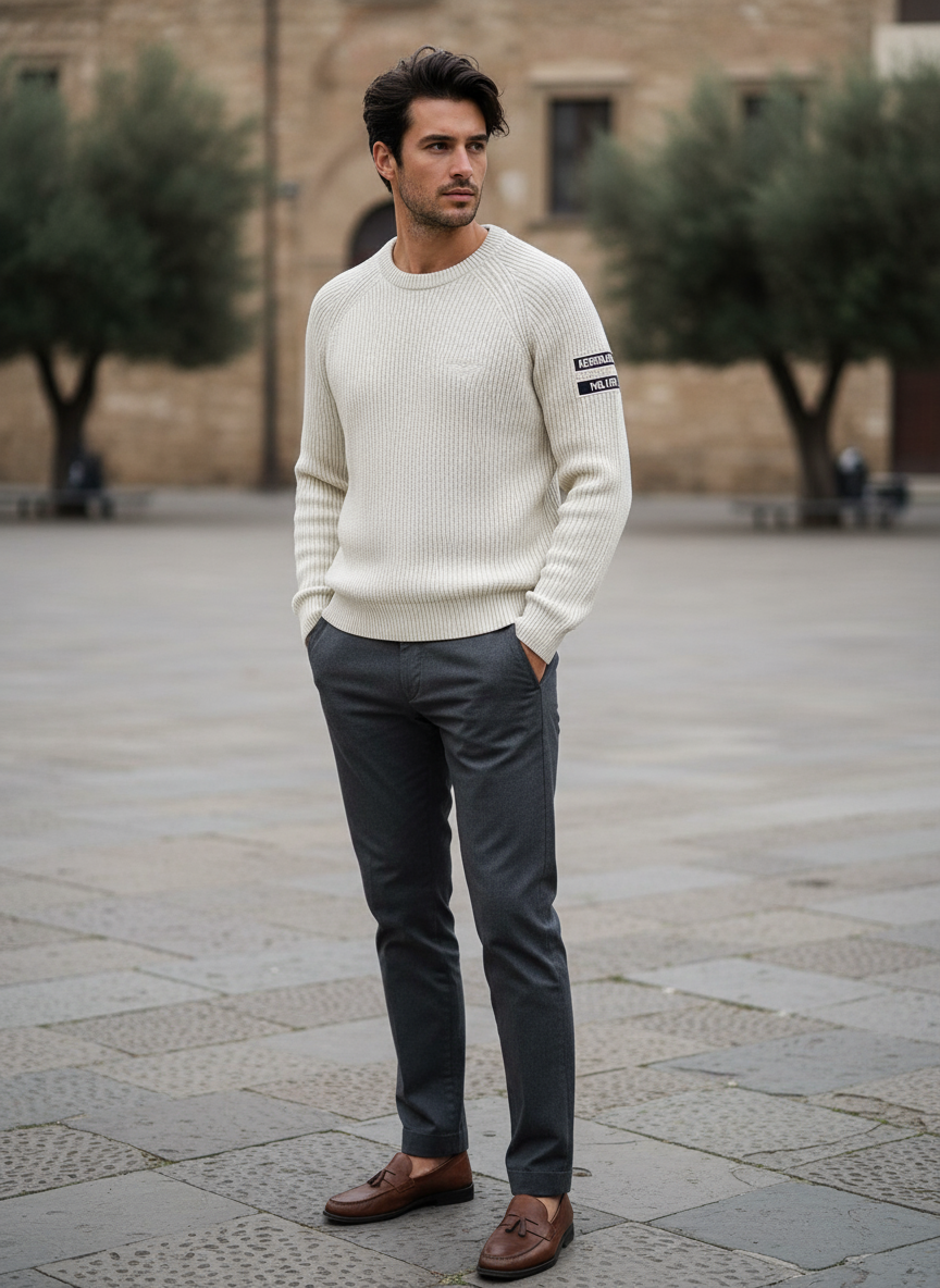 Foto outdoor dettaglio maglia
