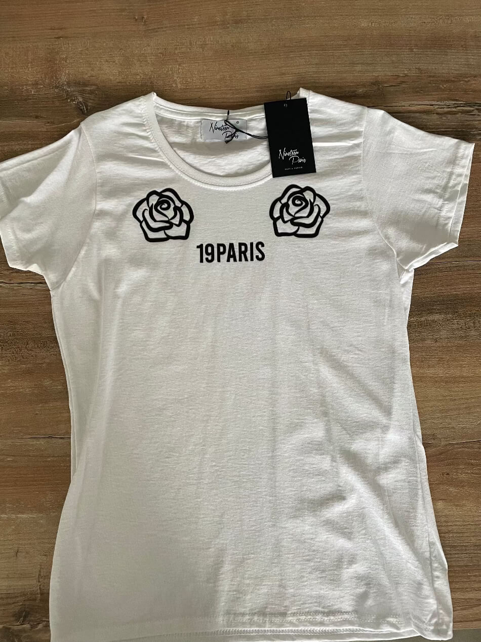 T-shirt Donna Bianco girocollo mezza manica