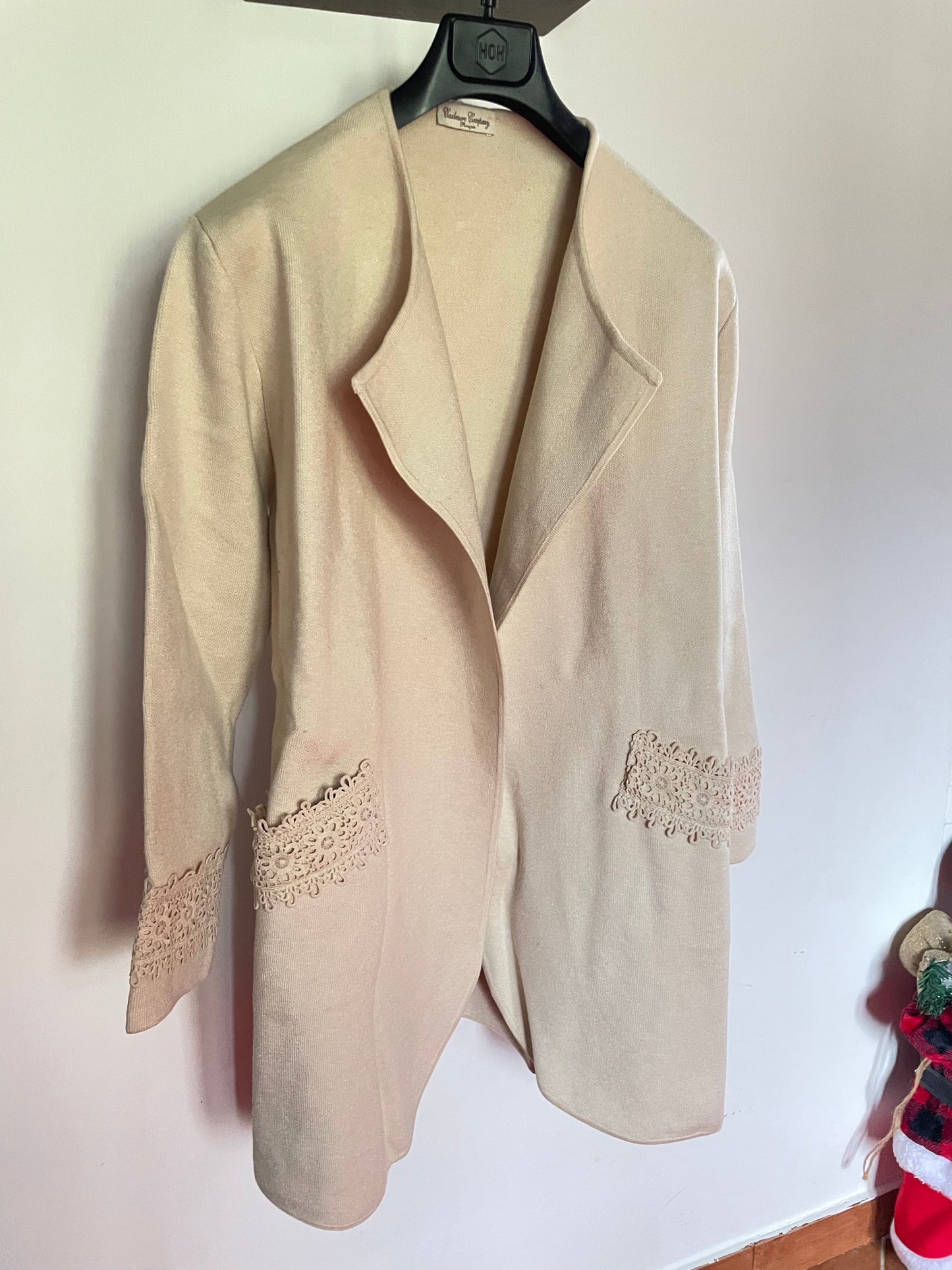 Cappotto Donna Cashmere Company colore sabbia Sc-50% lana e Cashmere Made in Italy