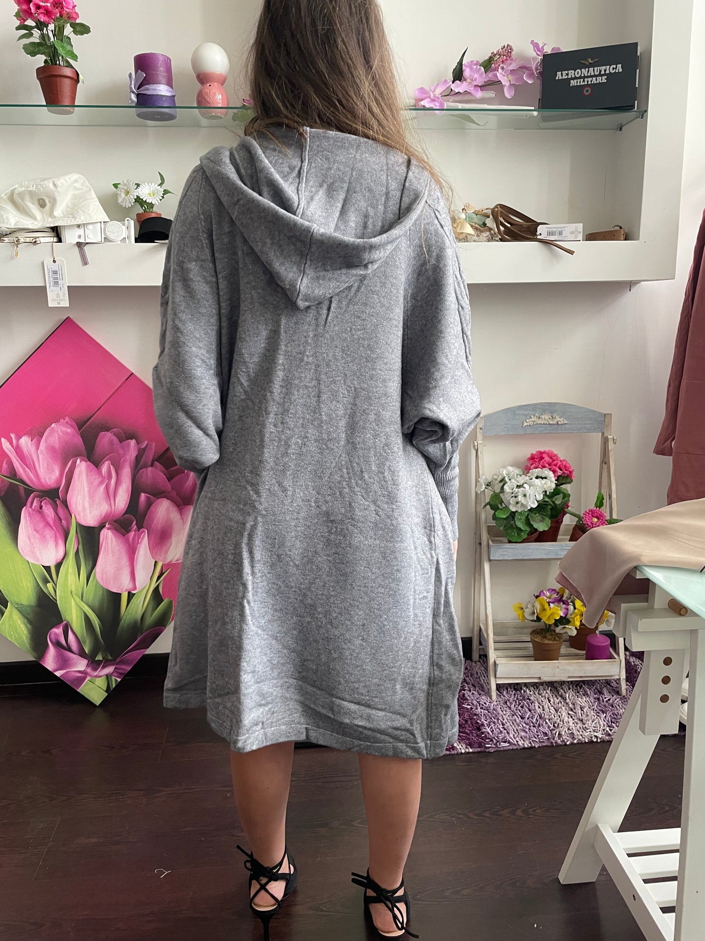 Maglia Lunga Donna con Cappuccio Cardigan in Morbida Lana | Perfetta per l'Inverno