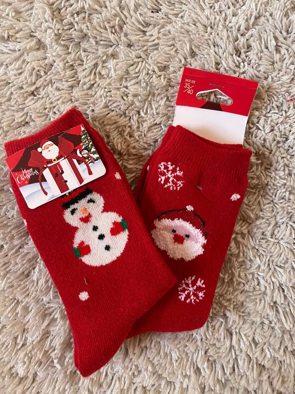 Calzini Natalizi Donna Confezione 2 Paia - Regalo Natale Perfetto