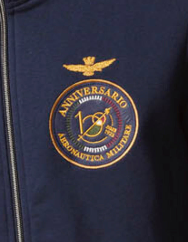 Aeronautica Militare Felpa Uomo Blu 100 Anni SC-50% Tricolore Centenario | Celebra lo stile e la storia