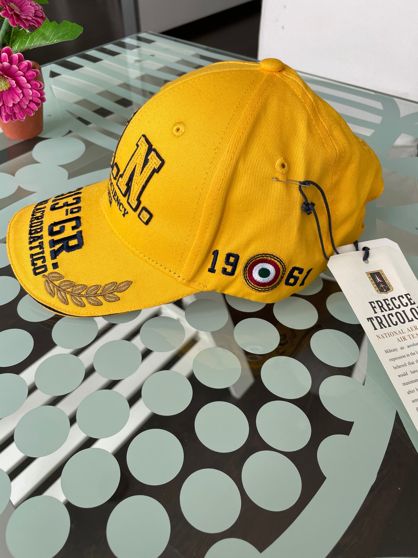 Aeronautica Militare Cappello Uomo Giallo Frecce Tricolori Berretto con Visiera | Un accessorio di stile