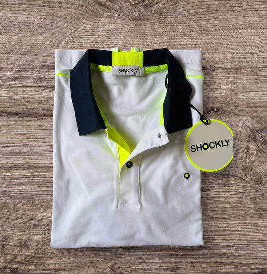 Polo Uomo Manica Corta con Inserti Fluo  sc-50% - Shockly: Stile e Innovazione!