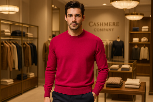 Maglia fucsia Cashmere Company - modello moro in boutique