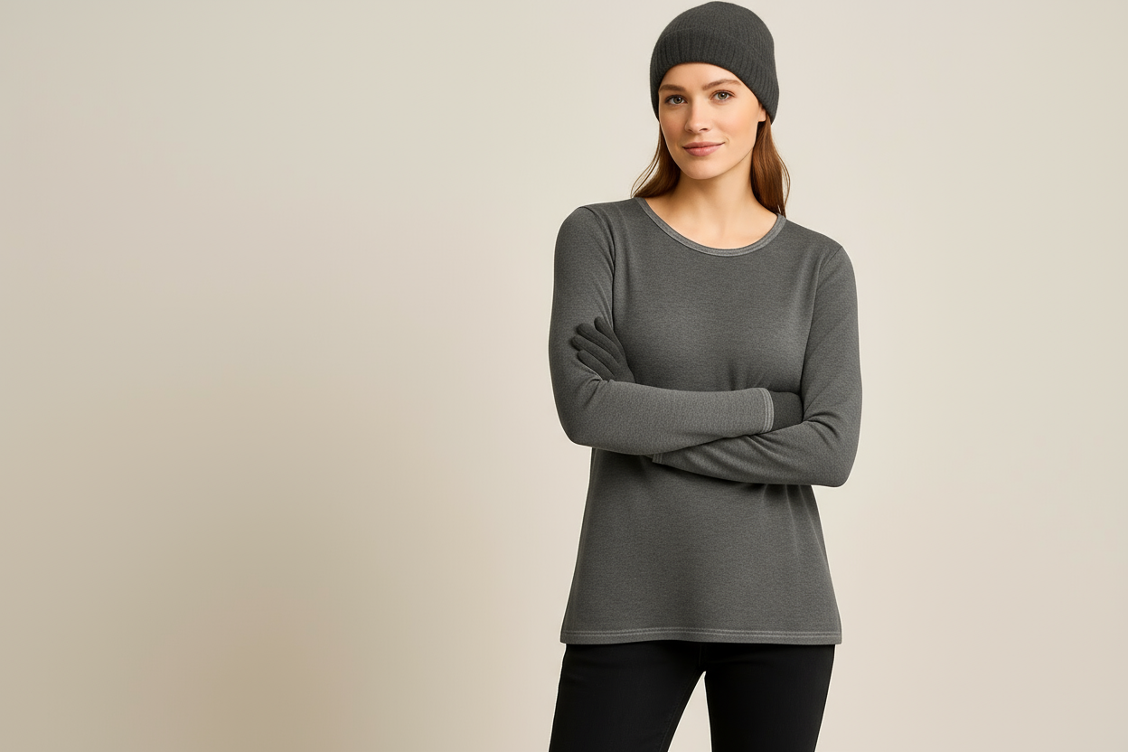Maglia grigia braccia incrociate