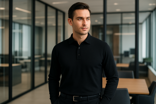 Maglia nera professionale - modello uomo