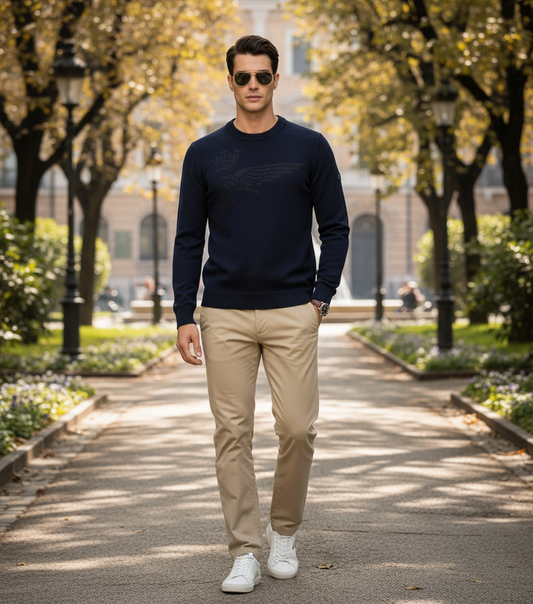 Maglione blu navy Aeronautica Militare - passeggio outdoor