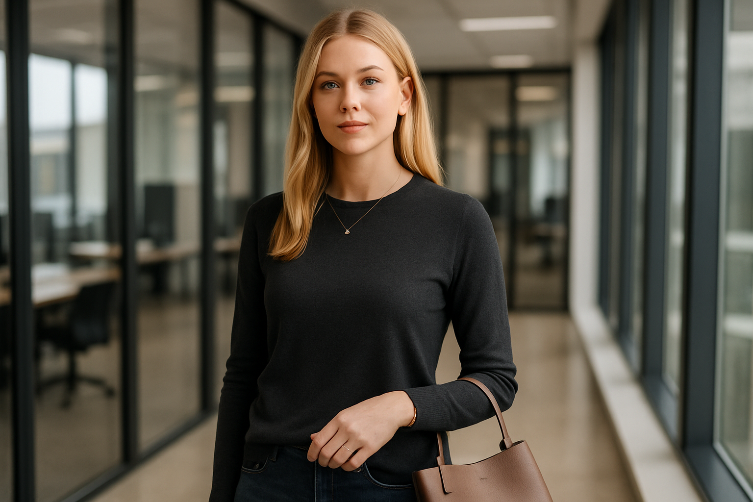 Modella in ufficio
