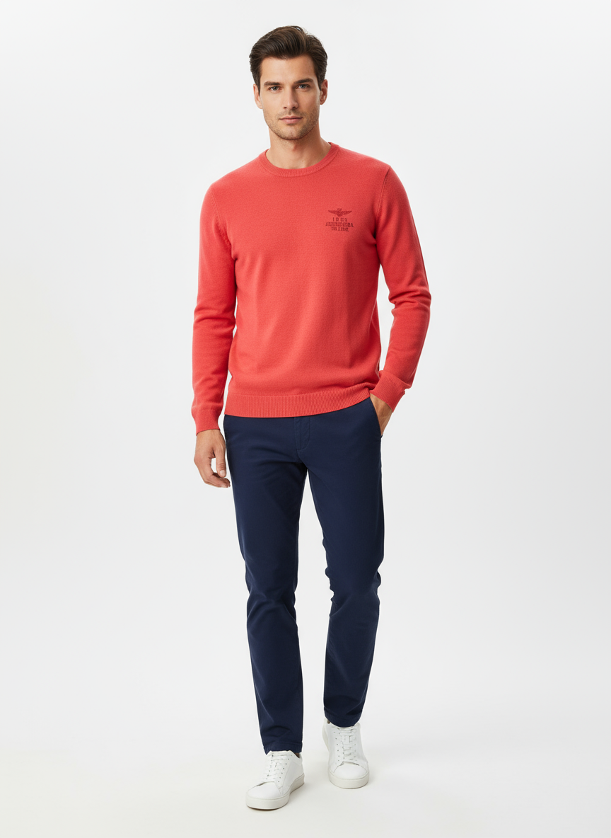 Outfit completo con maglia rossa