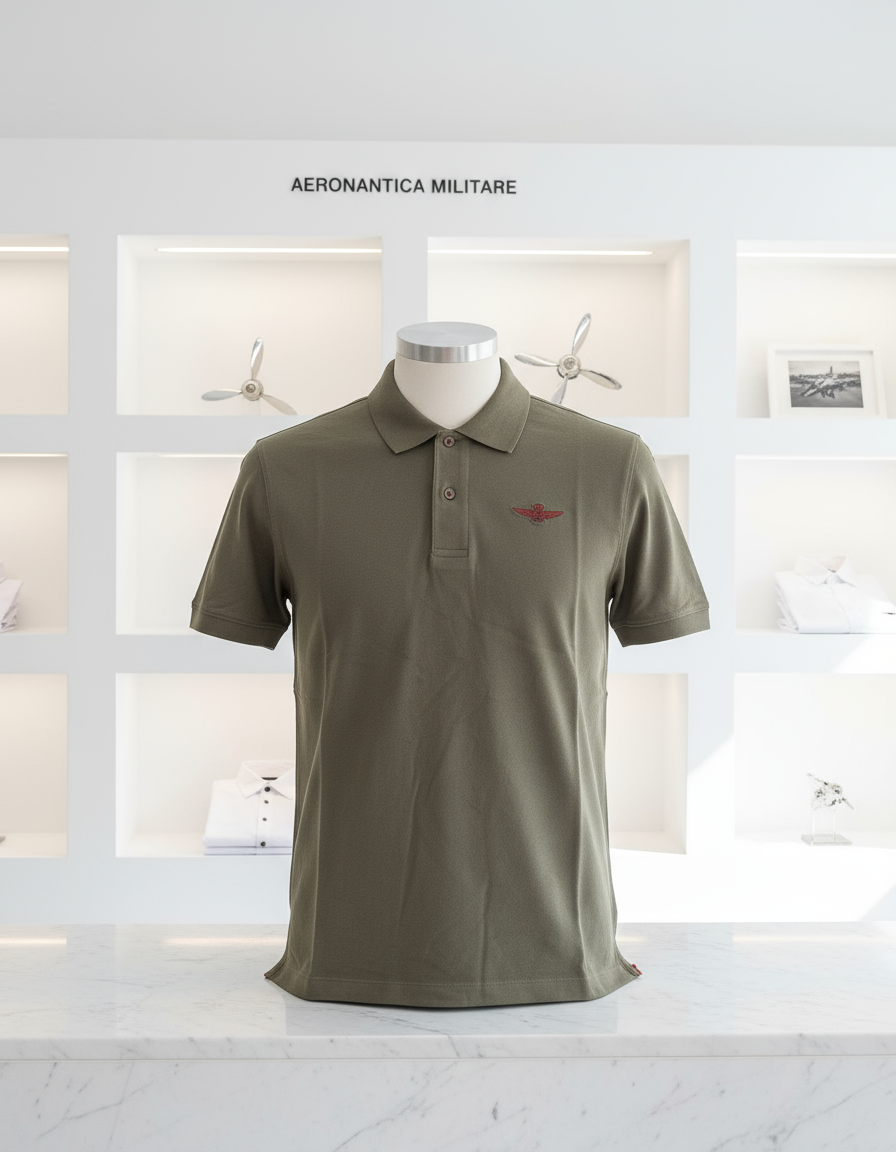 Polo Aeronautica Militare verde - Esposizione negozio