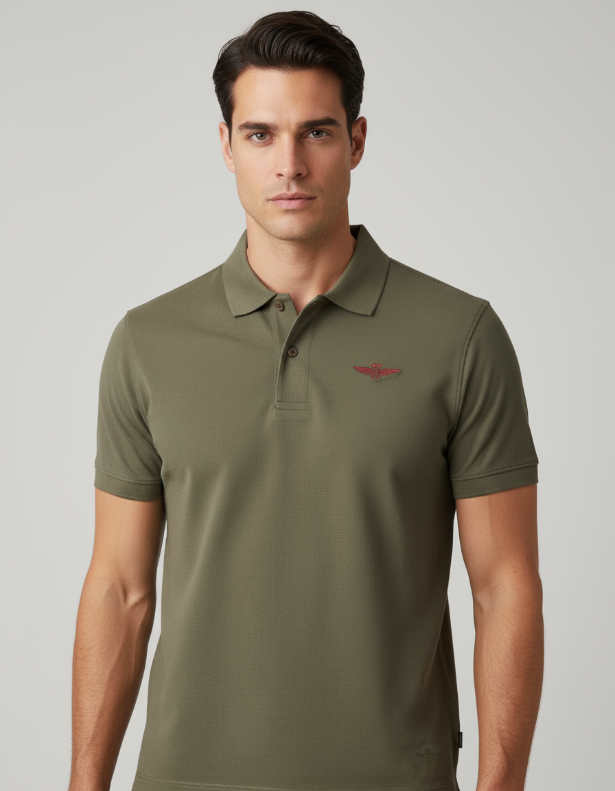 Polo Aeronautica Militare verde - Primo piano