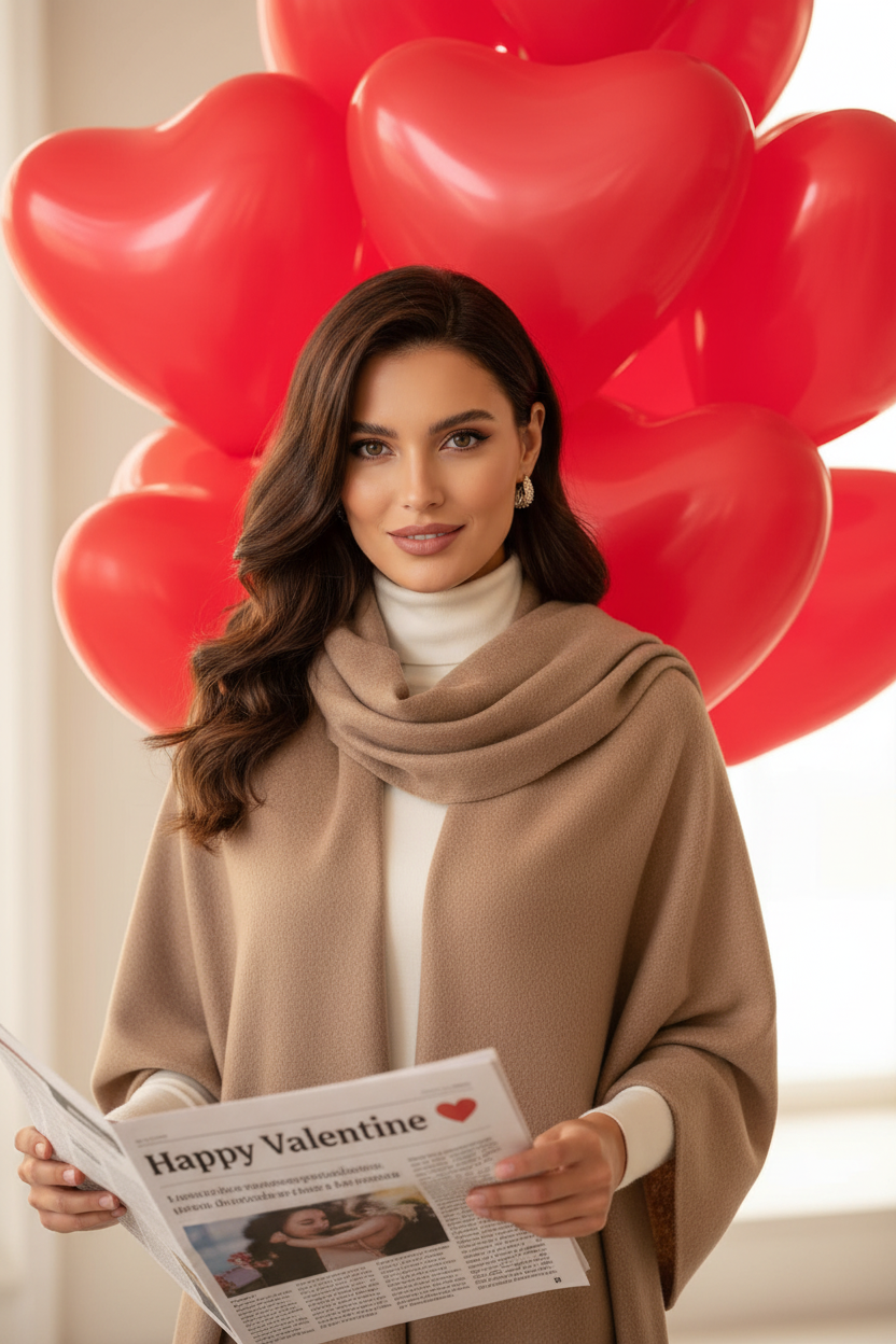 Scialle Tortora Valentine's Day