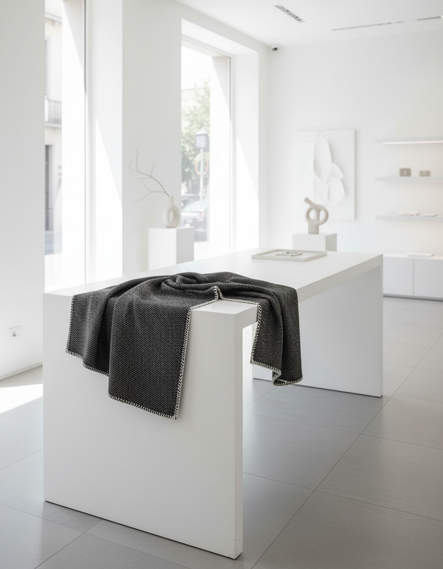 Stola nera in boutique