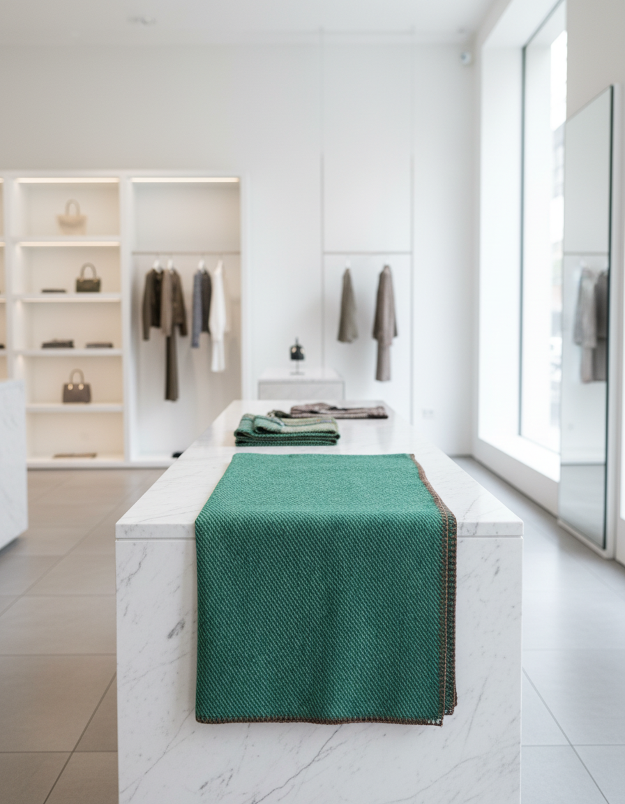 Stola verde in boutique