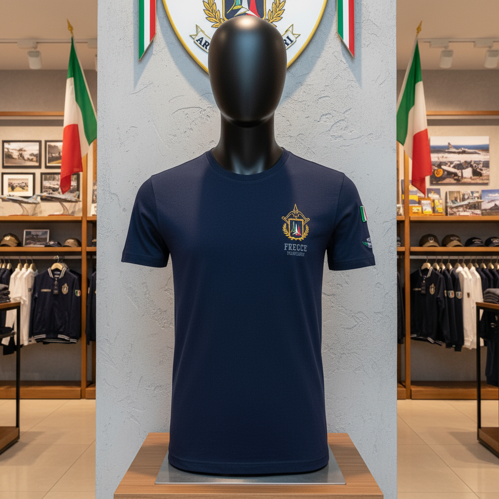 T-shirt esposta in negozio Aeronautica Militare