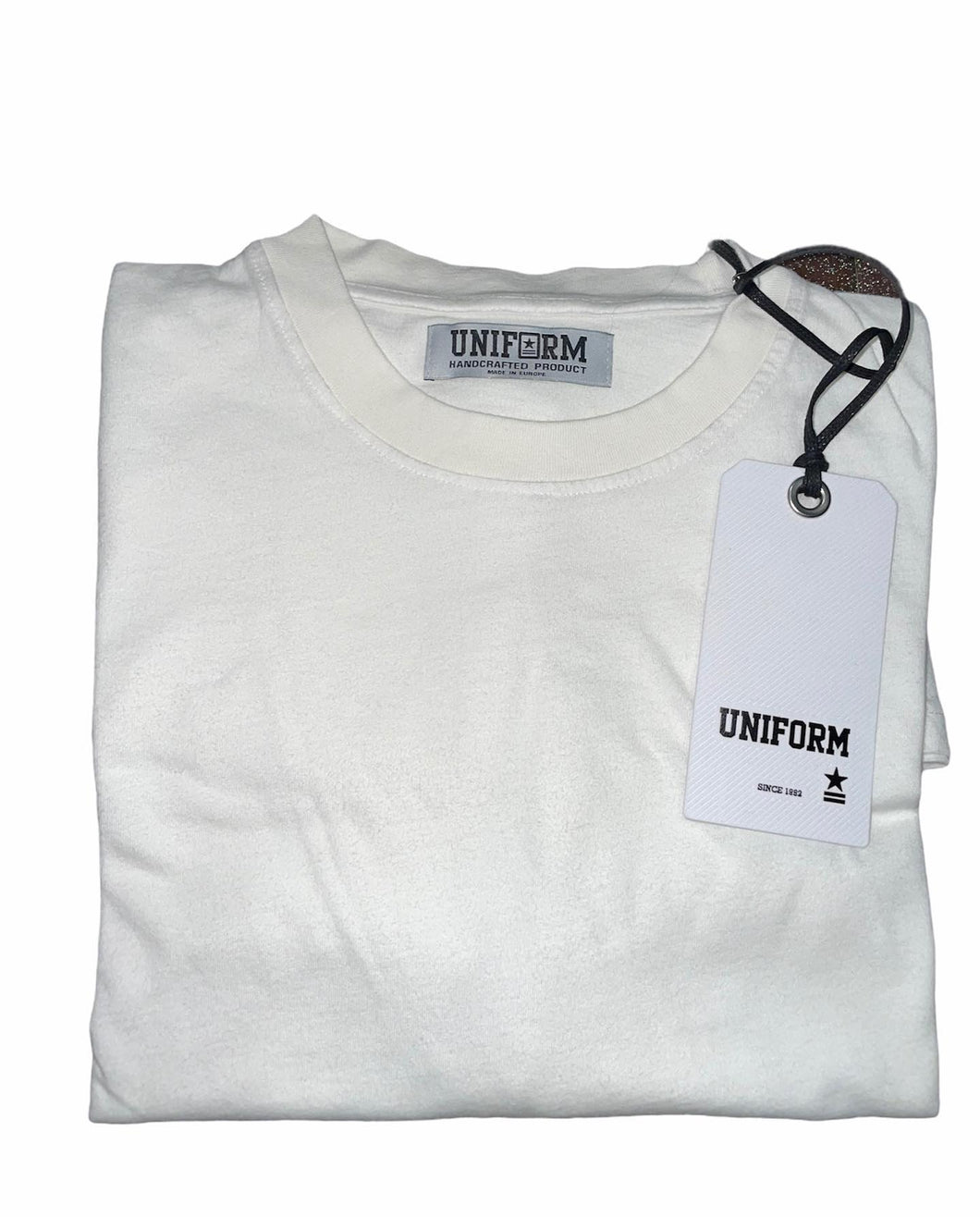 T-Shirt Uomo Uniform maglietta colore bianco mezza manica 100% cotone SC -50%