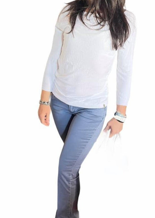 Maglia Donna  SC-60% scollo a barca in morbido tessuto di filo di viscosa