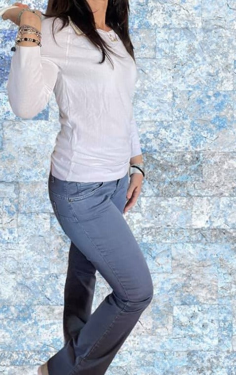 Maglia Donna  SC-60% scollo a barca in morbido tessuto di filo di viscosa