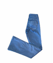 Carica l&#39;immagine nel visualizzatore di Gallery, Pantalone donna blu denim gamba zampa push up
