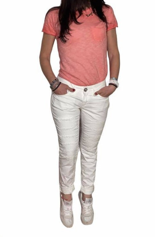 Jeans  Donna Bianco a gamba dritta