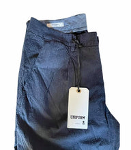 Carica l&#39;immagine nel visualizzatore di Gallery, Uniform Pantalone Uomo blu sc-50% in cotone con tasca a filetto
