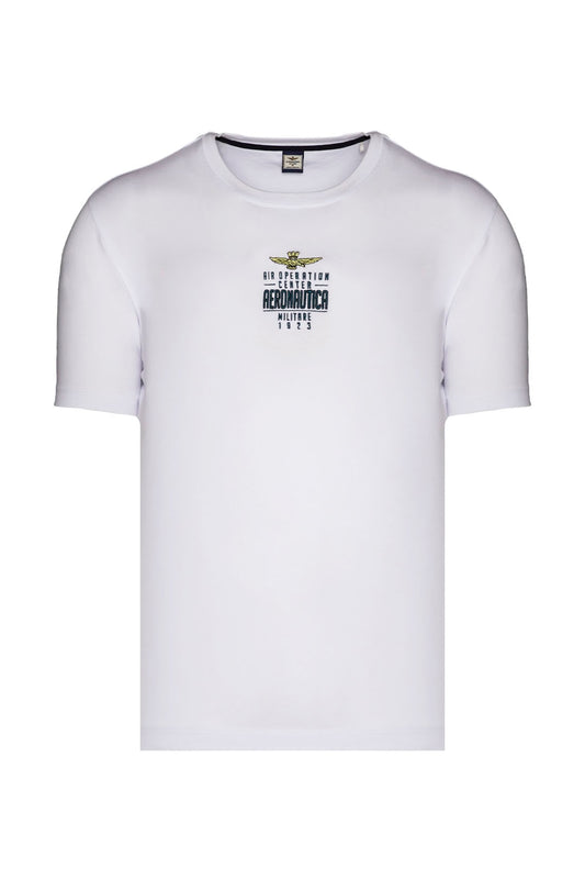 Aeronautica Militare T shirt bianco uomo sc-50% mezza manica