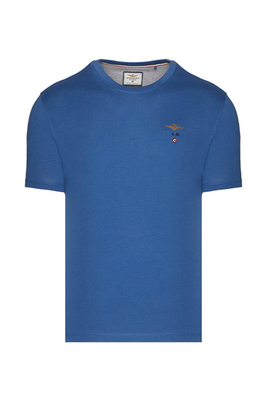 Aeronautica Militare T shirt Uomo Basic Blu Royal SC-30% manica Corta