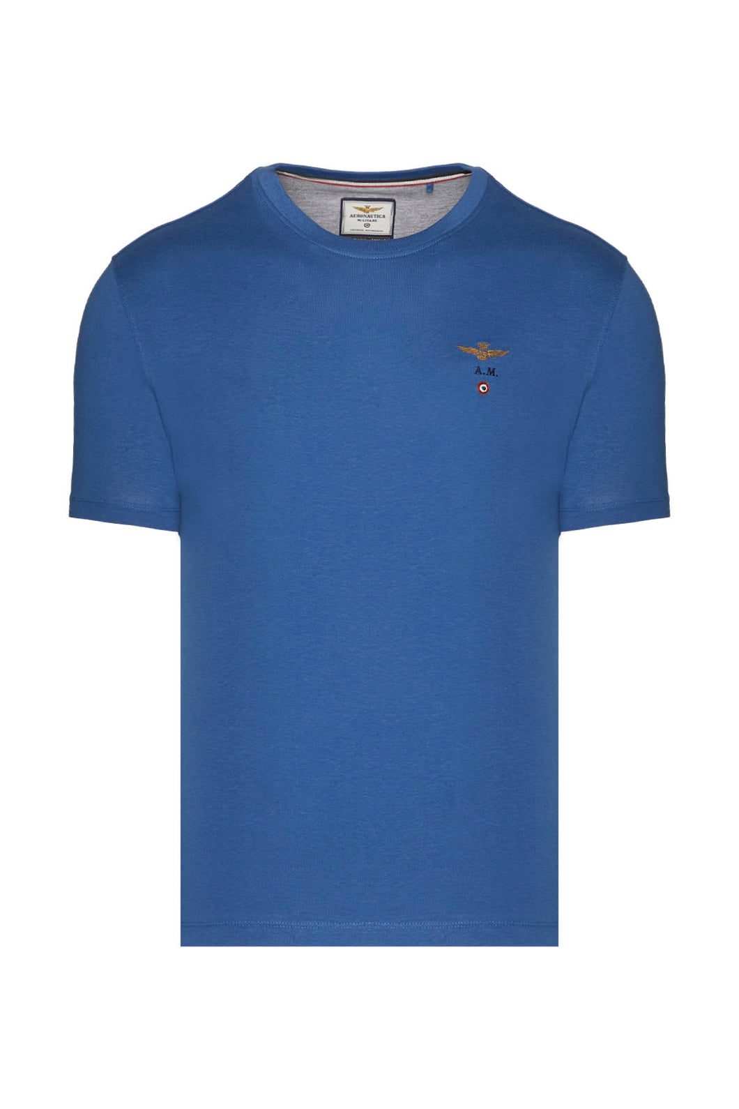 Aeronautica Militare T shirt Uomo Basic Blu Royal SC-20% manica Corta