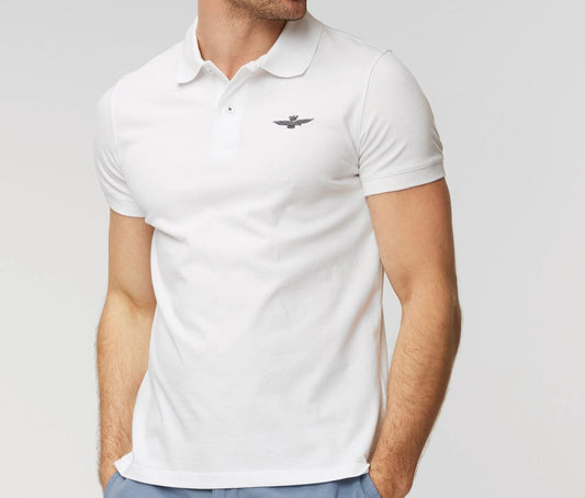 Aeronautica Militare Polo Uomo Bianca SC-50% Manica Corta | Stile e Convenienza