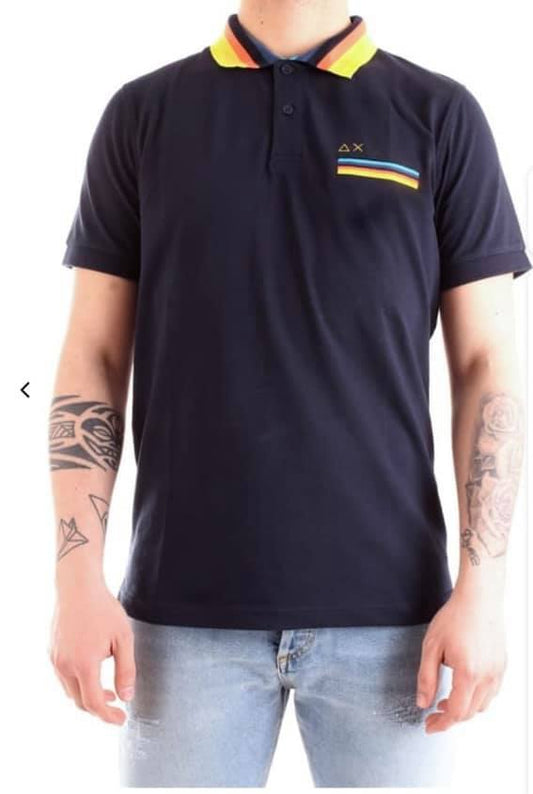 Sun 68 Polo Uomo Sc -50% Blu Navy  Stripe