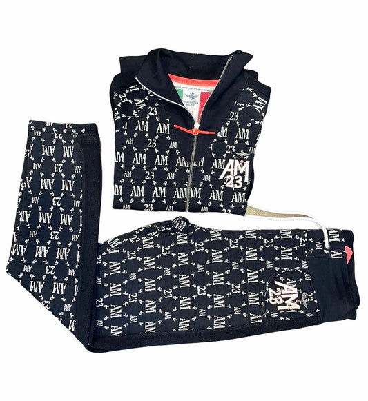 Tuta donna blu Aeronautica Militare , completo felpa full zip e pantatuta con laccetto e tasche