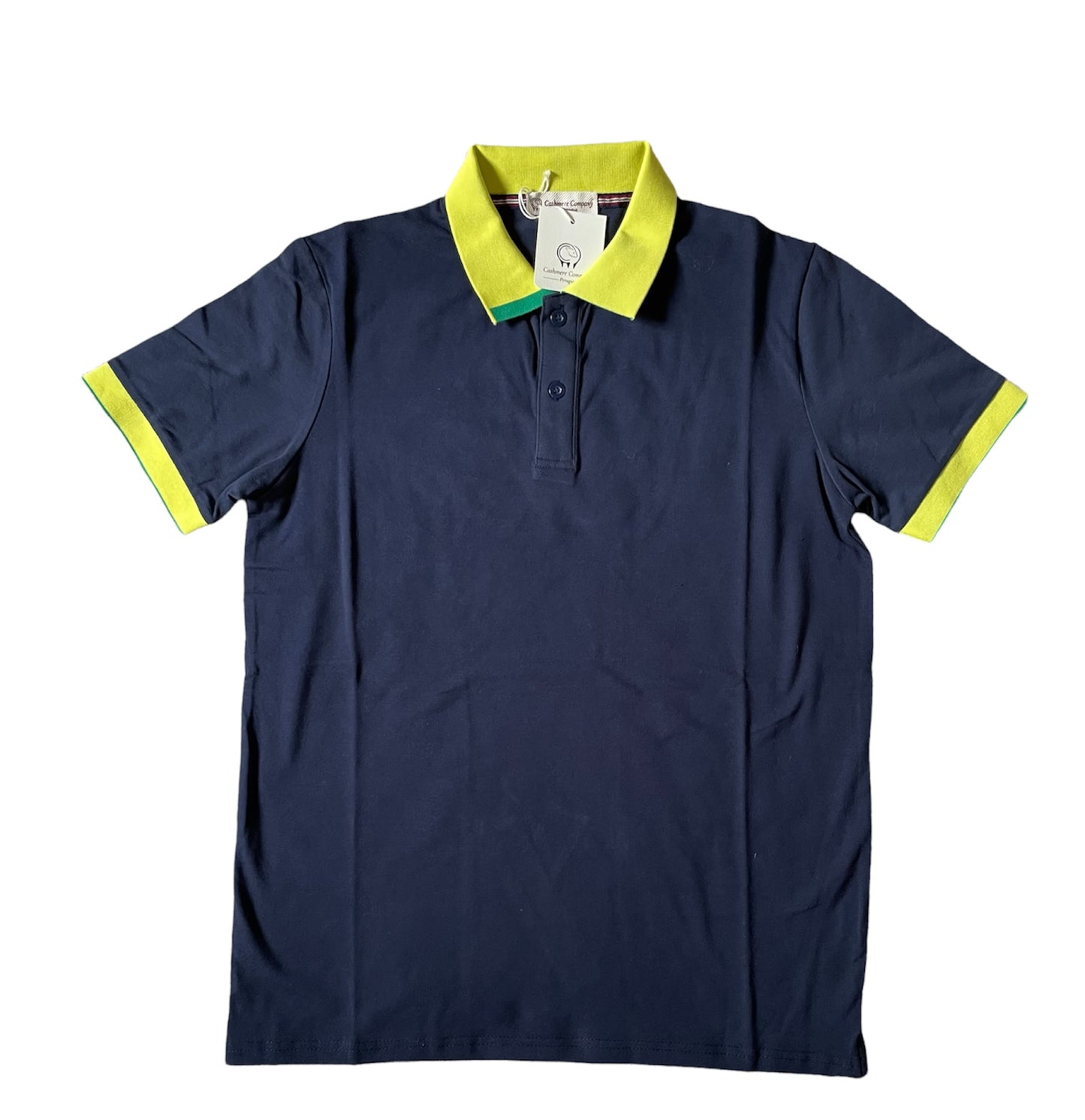 Cashmere Company Polo Uomo Blu SC-50% Cotone Manica Corta | Eleganza e comfort