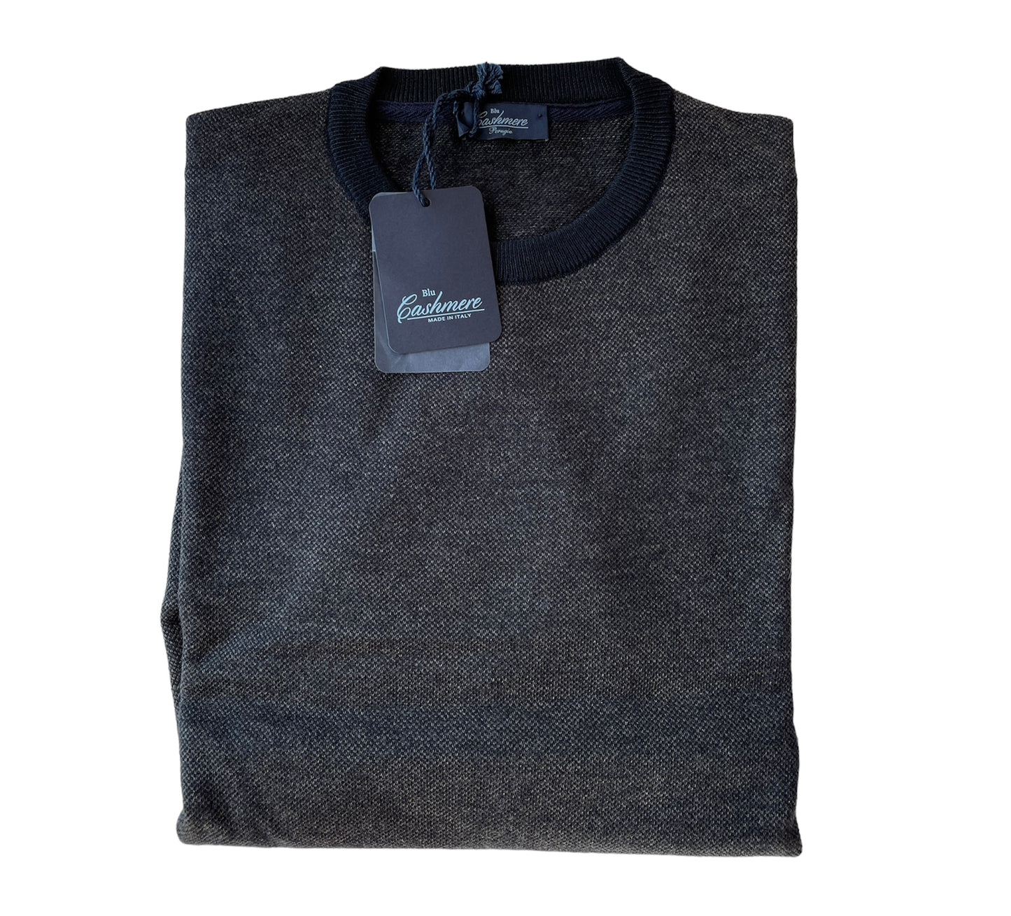 Blu Cashmere maglia uomo Blu  girocollo SC-40% Lana Cashmere e Seta pullover