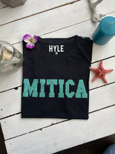 Carica l&#39;immagine nel visualizzatore di Gallery, T-shirt Donna maglia ragazza bianco o nero mezza manica 100% cotone
