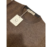 Carica l&#39;immagine nel visualizzatore di Gallery, Cashmere Company maglia uomo marrone SC-30%  girocollo lana Cashmere e Seta
