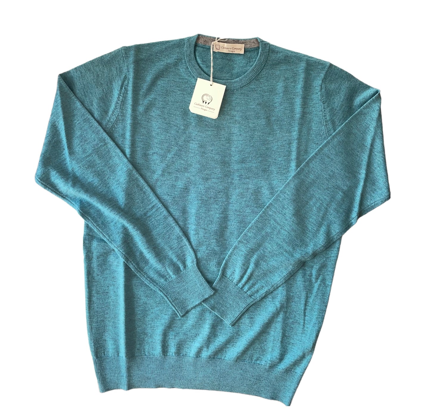 Cashmere Company maglia uomo verde Tiffany SC-30% girocollo Lana Cashmere e Seta