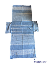 Carica l&#39;immagine nel visualizzatore di Gallery, Telo mare e spiaggia asciugamani blu e azzurro 100% cotone
