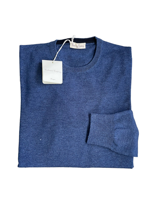 Cashmere Company maglia uomo Blu Avion SC-30% girocollo pullover