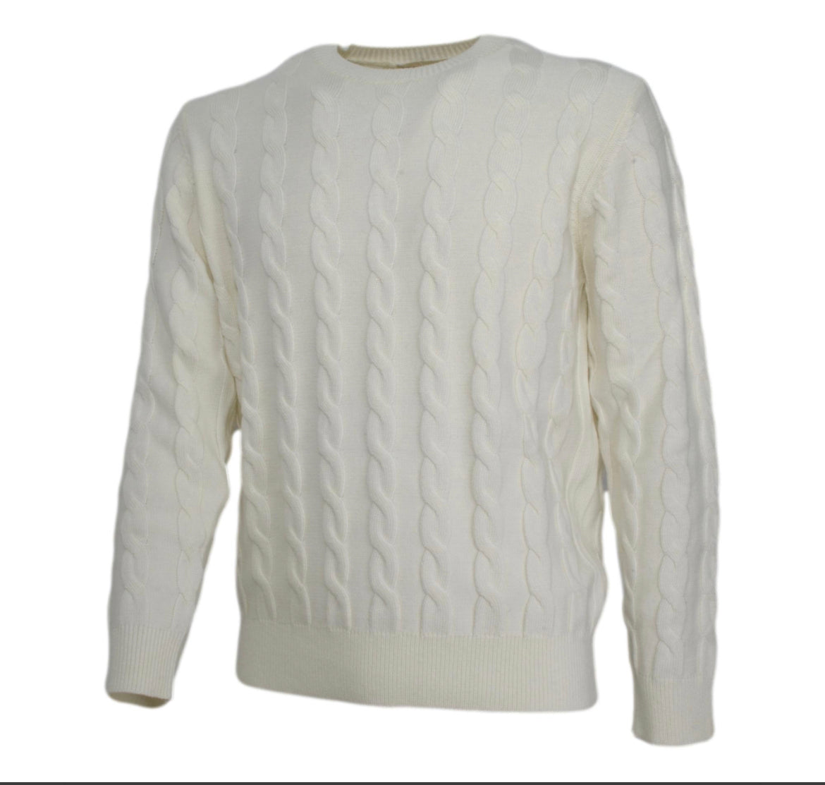 Cashmere Company Maglia Donna Bianco SC-20% Girocollo Trecce | Lusso e Morbidezza