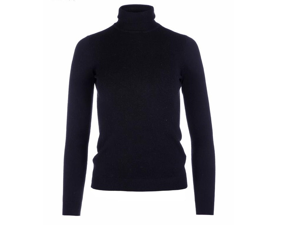 Cashmere Company Maglia Donna dolcevita Nero Cashmere e Lana