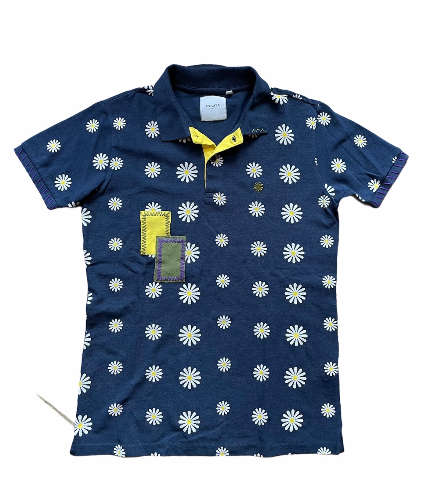 Polita t-shirt  Polo uomo colore blu maglietta mezza manica