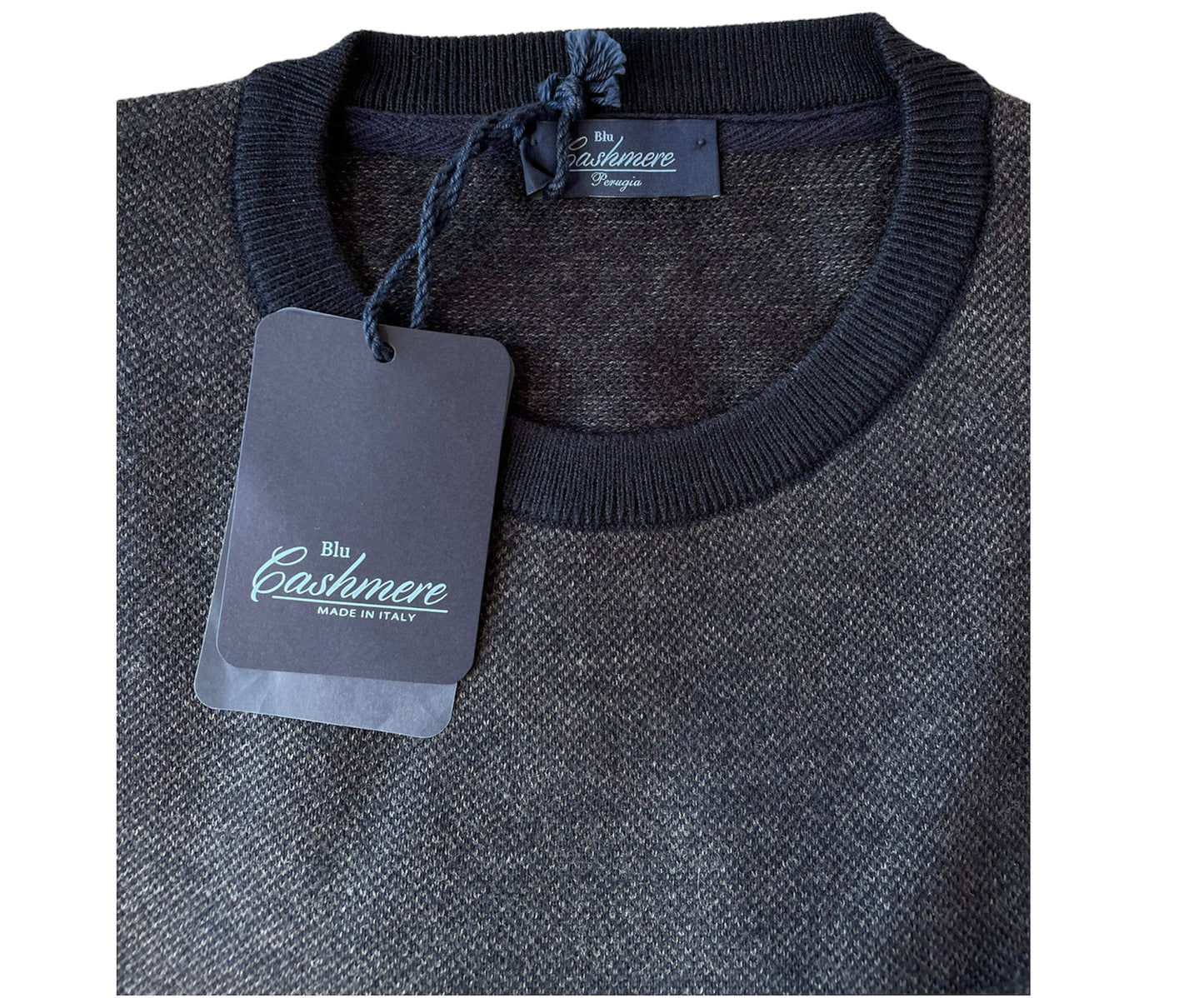 Blu Cashmere maglia uomo Blu  girocollo SC-40% Lana Cashmere e Seta pullover