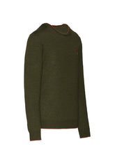 Carica l&#39;immagine nel visualizzatore di Gallery, Aeronautica Militare maglia uomo verde Sc-50% in lana merinos girocollo
