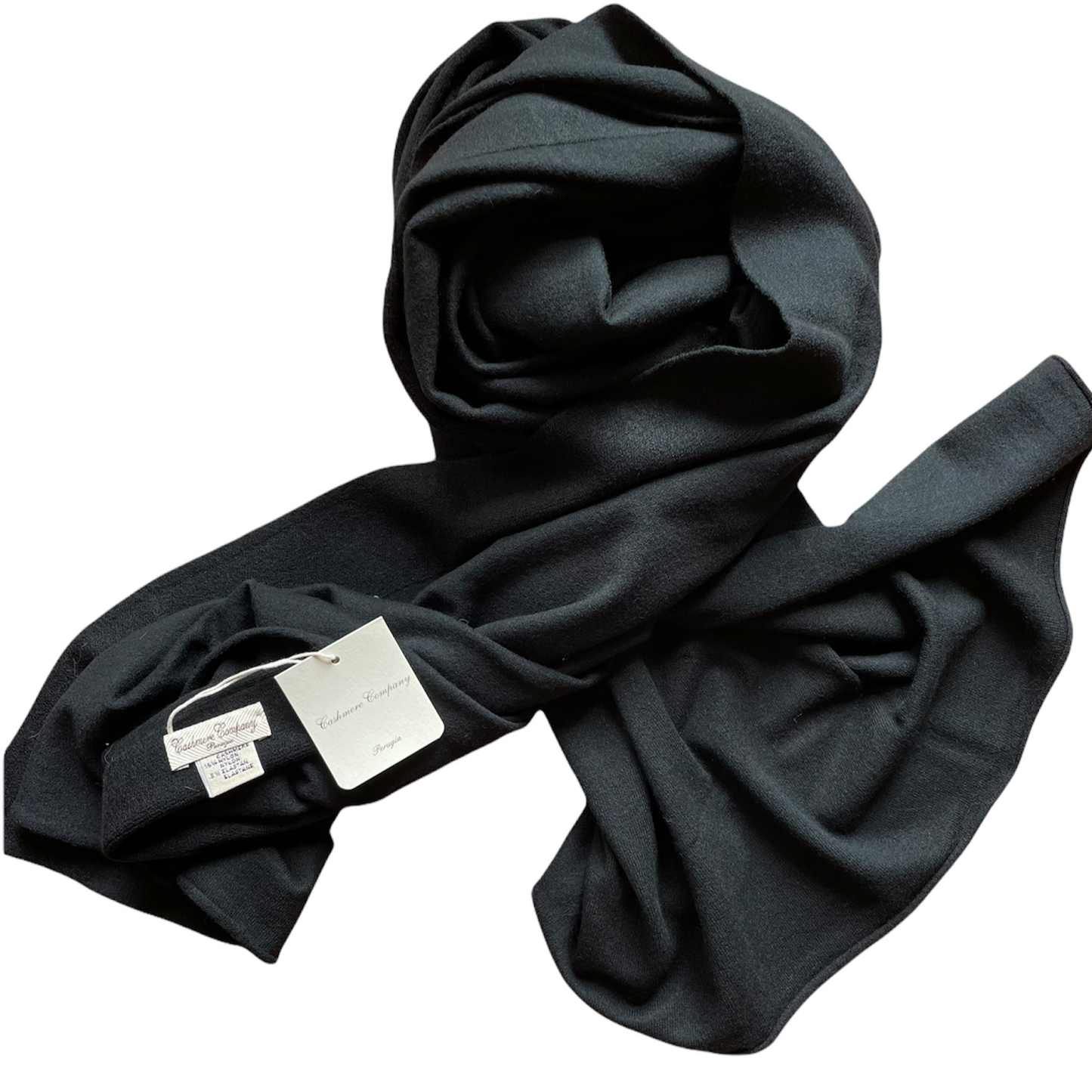 Cashmere Company Stola Donna Colore Nero Scialle Sciarpa Grande Made in Italy Cashmere e lana