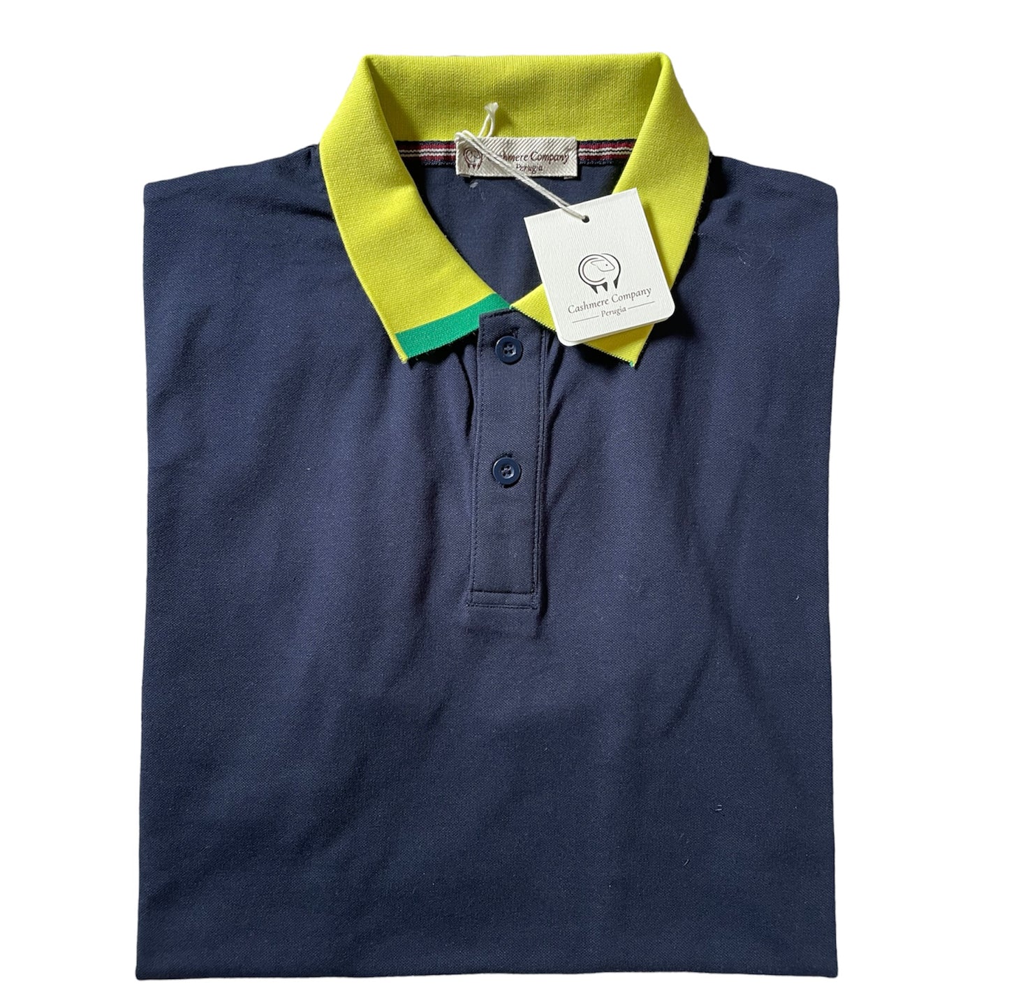 Cashmere Company Polo Uomo Blu SC-50% Cotone Manica Corta | Eleganza e comfort