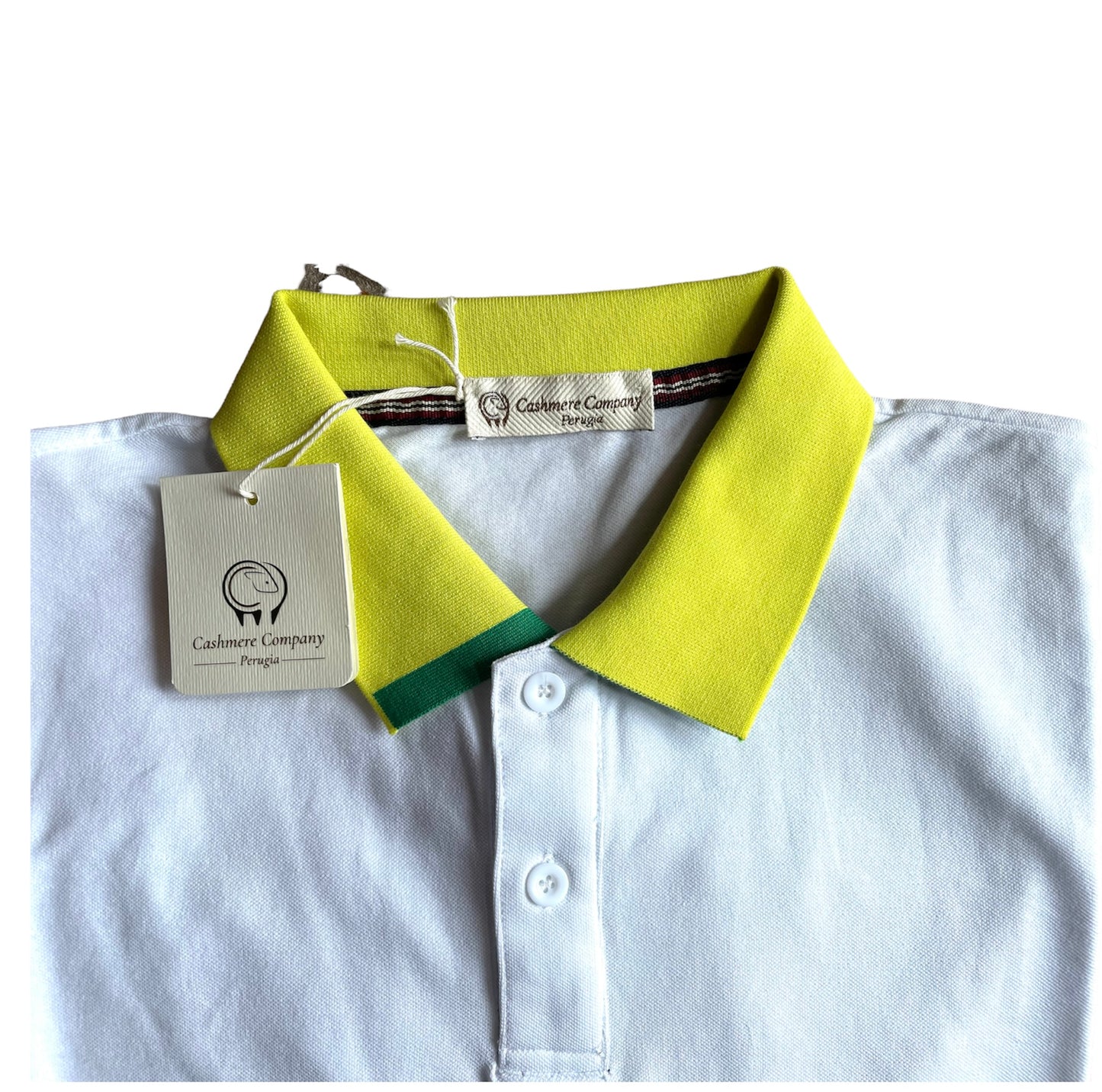 Polo uomo bianca sc -50% in cotone Cashmere Company